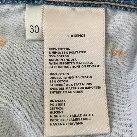 L’Agence Alicent High Rise Wide Leg NWT - Picture 12 of 15